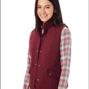 🔴 MOVING SALE🔴 Cranberry Quilted Puffer Vest